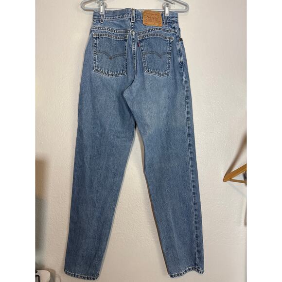 Vintage 90s Levis 505 Relaxed Fit Tapered Leg Denim Jeans Womens 8 Medium Wash - Picture 5 of 9